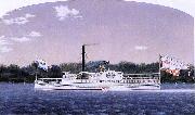 James Bard Nelly Baker, New England steamboat built 1855 Spain oil painting artist